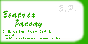 beatrix pacsay business card